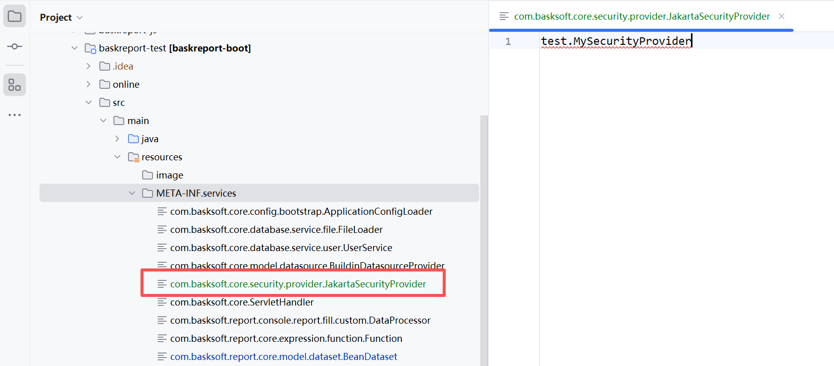 添加SPI配置文件